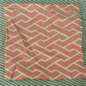 Pink & White Patterned Pillow Cover